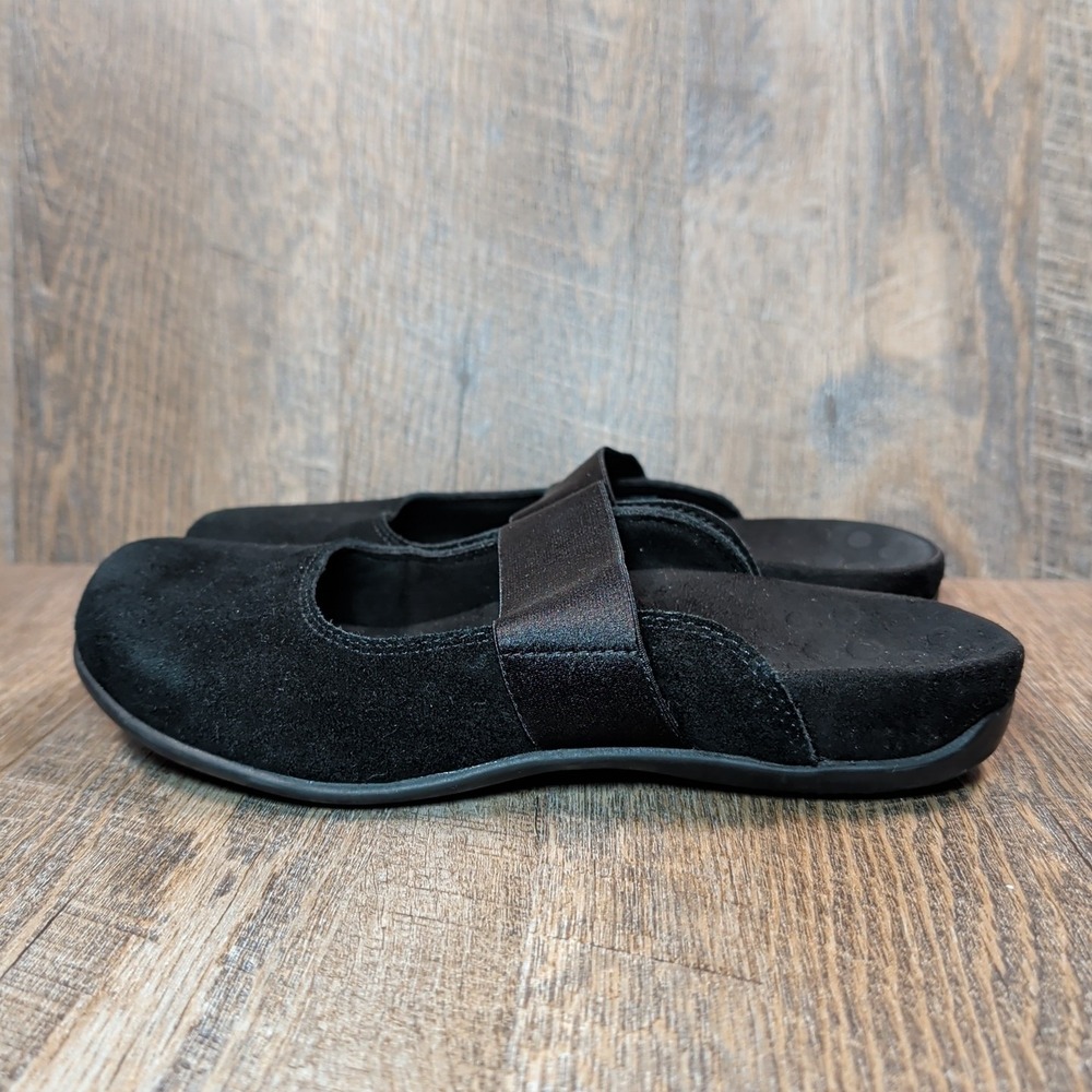 Vionic Laurel Shoes Women's Size 8 M Black Suede Slip-On Comfort Mules - Picture 6 of 13